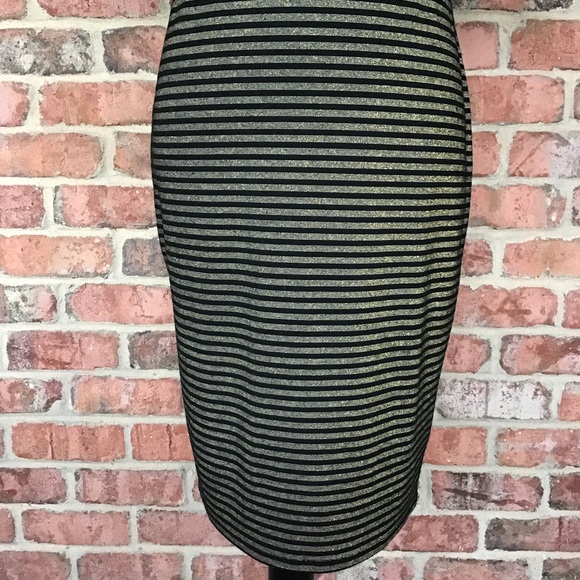LuLaRoe Julia Dress XS 2-4 New With Tags Elegant Collection Metallic Gold Black - Picture 6 of 9